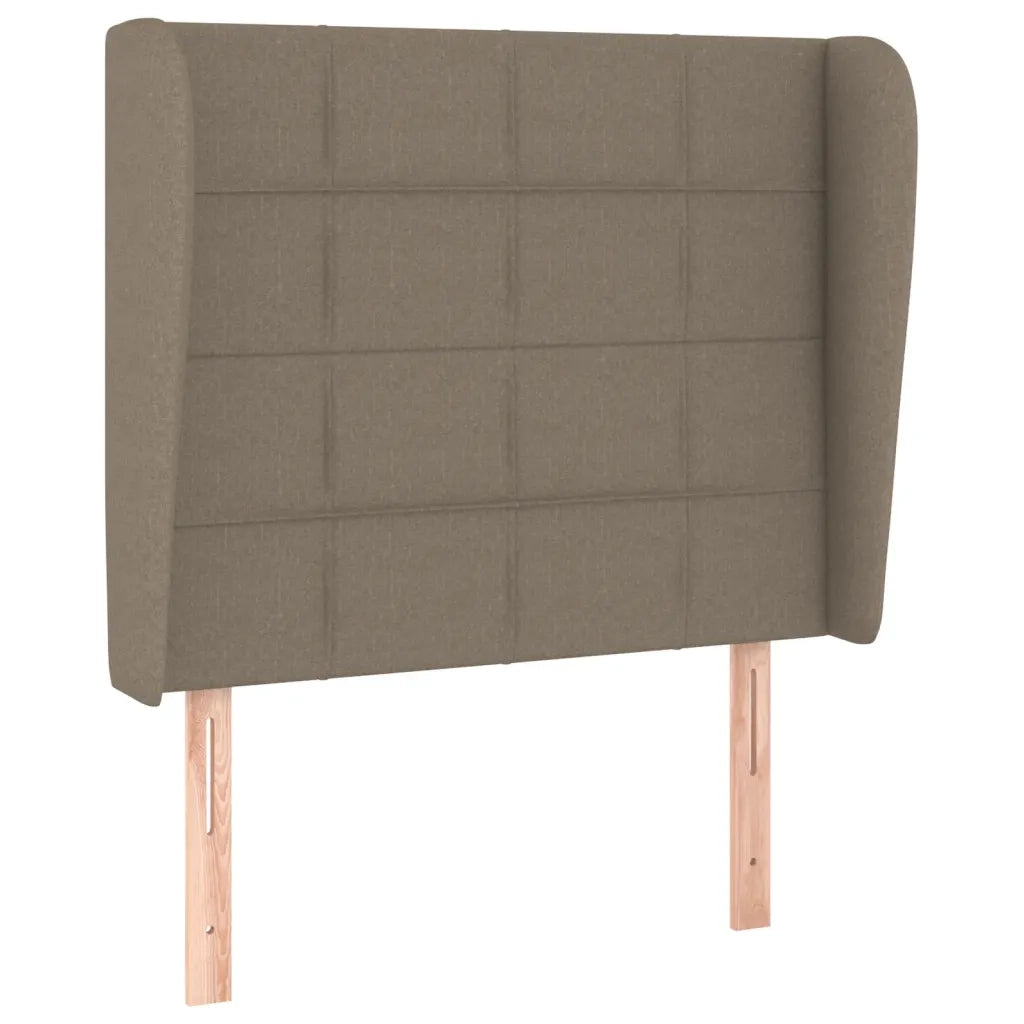 Testiera ad Orecchio-Testata con Orecchie Tortora 103x23x118/128 cm in Tessuto 735101
