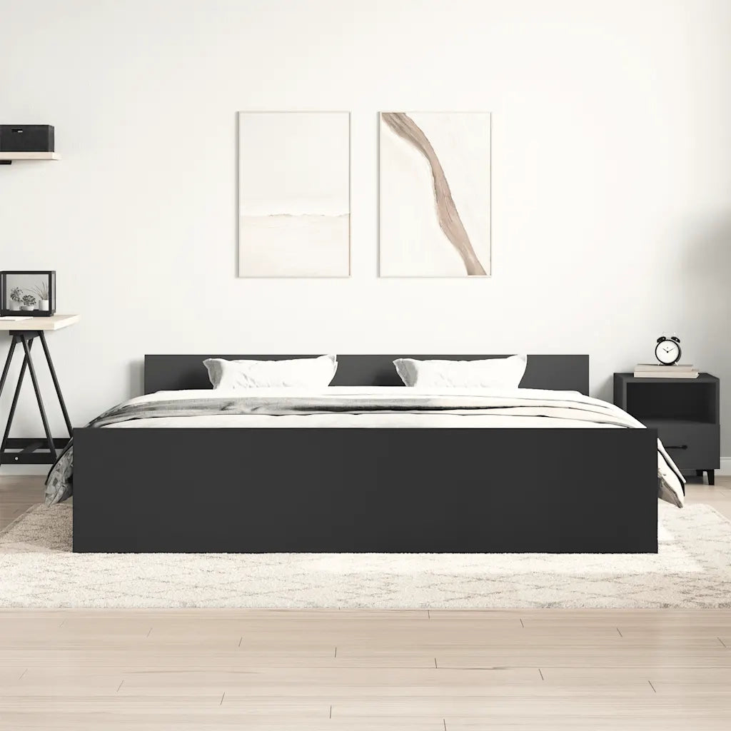 Giroletto con Testiera e Pediera Nero 200x200 cmcod mxl 108006