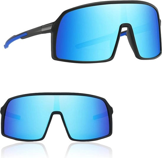 Sole brille uomo - Occhiali da sole per bicicletta con regolabile staffa - Protezione UV400 per bicicletta corsa jogging golf sci