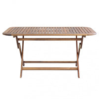 Tavolo Pieghevole 150x80x74 h cm in Legno di Acacia Marrone