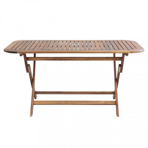 Tavolo Pieghevole 150x80x74 h cm in Legno di Acacia Marrone