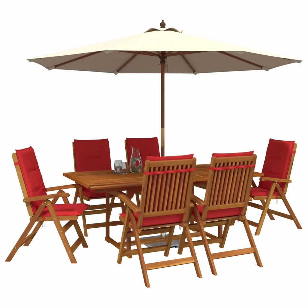 Set da pranzo da giardino 7 pezzi Naturale 3434528
