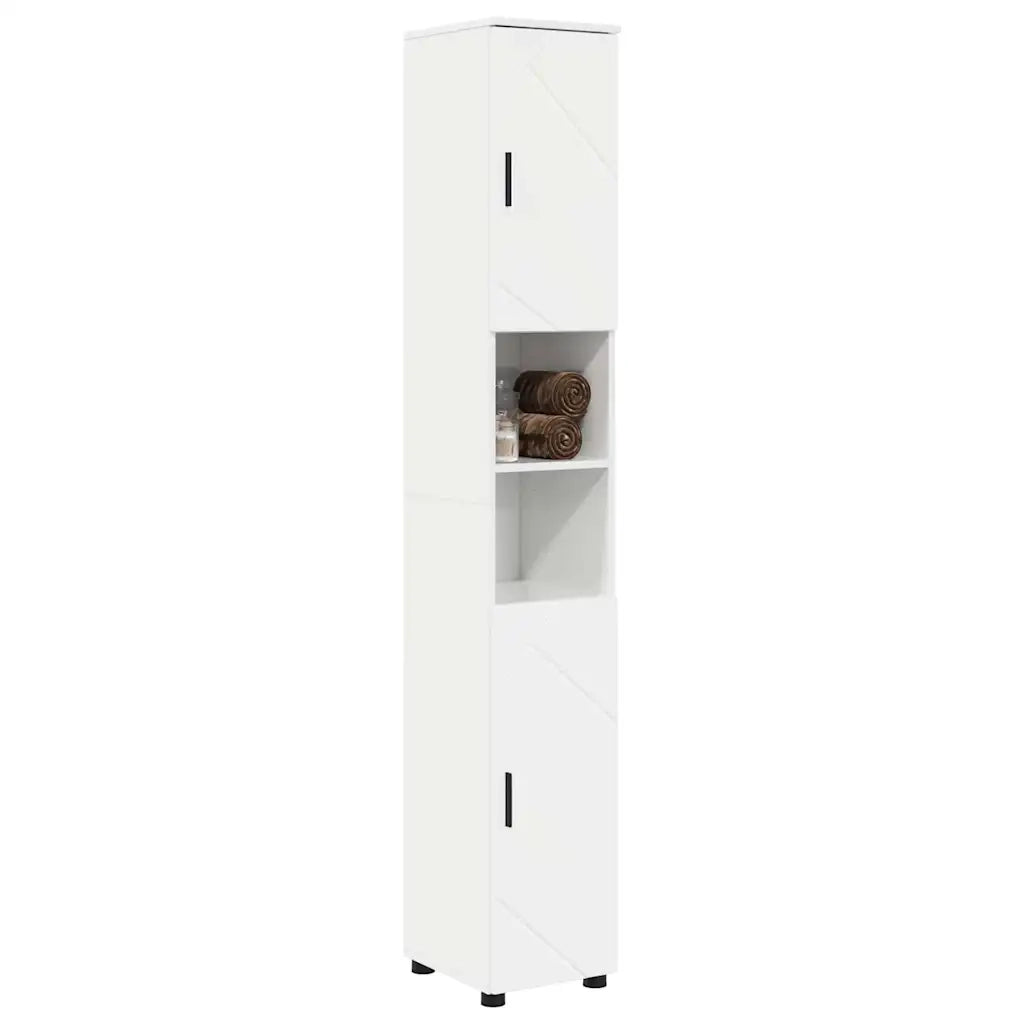 Mobile da Bagno con porta Bianco Lucido 30 x 35 x 192 cm 883338