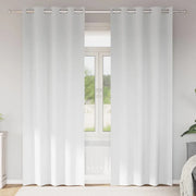 Tende Blackout con Anelli 2 pz Bianco Puro 260 x 140 cm 4107387