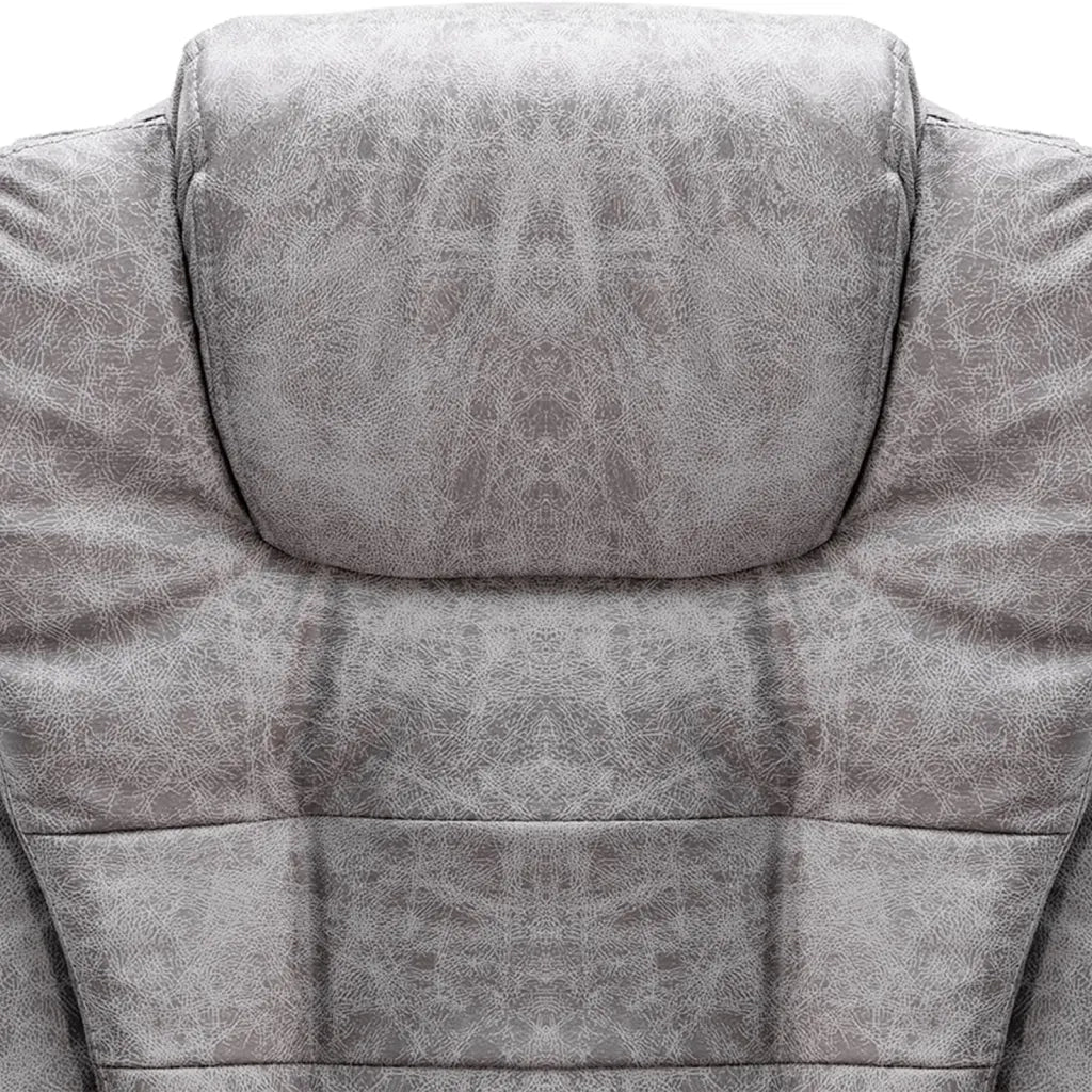 Sedia da Ufficio Massaggiante Grigio Chiaro in Scamosciato 20578