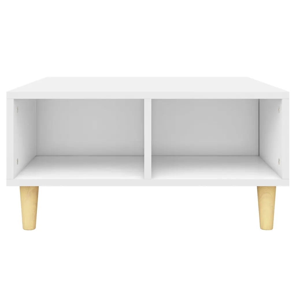 Tavolino da Salotto Bianco 60x60x30 cm in Legno Multistrato cod mxl 13057