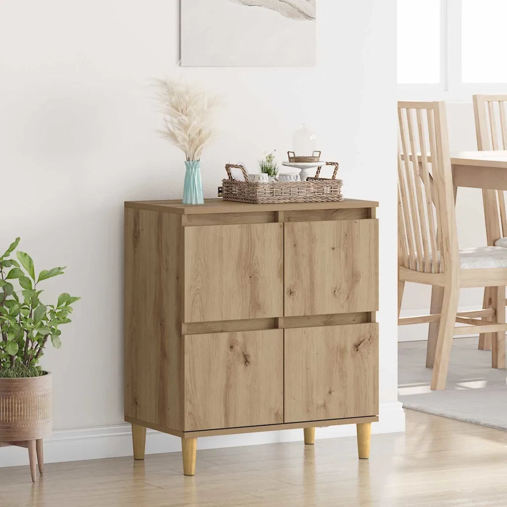 Credenza-Buffet-Armadio da cucina Rovere artigianale 60 x 35 x 70 cm Legno multistrato 304954