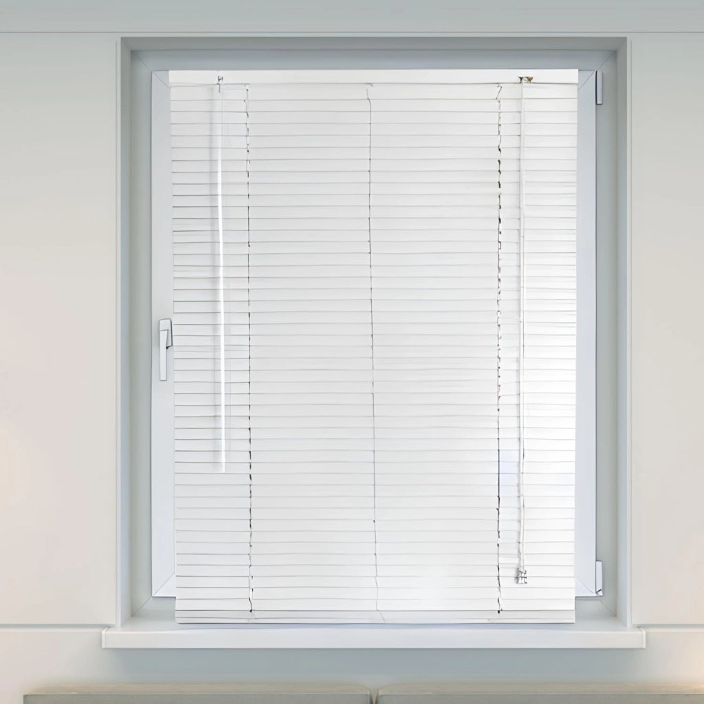 Veneziana PVC Vari Colori Lamelle Regolabili Varie Misure Privacy Protezione Solare Casa Ufficio Misura : 90 x 160 , Colore: Bianco