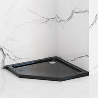 Piatto Doccia Acrilico Rea Diamond Black 90x90