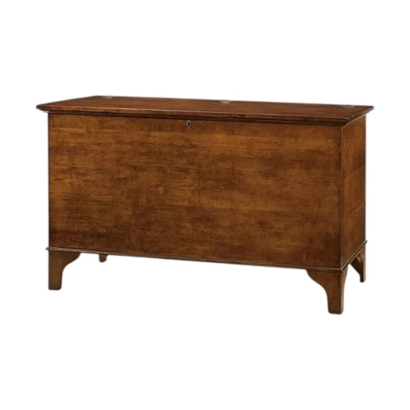 Cassapanca arte povera con serratura legno tinta noce 137x57x80 (2135) - Mobili 2G