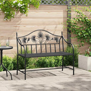 Panchina da giardino Nero 104 x 52,5 x 89 cm Acciaio 42008115