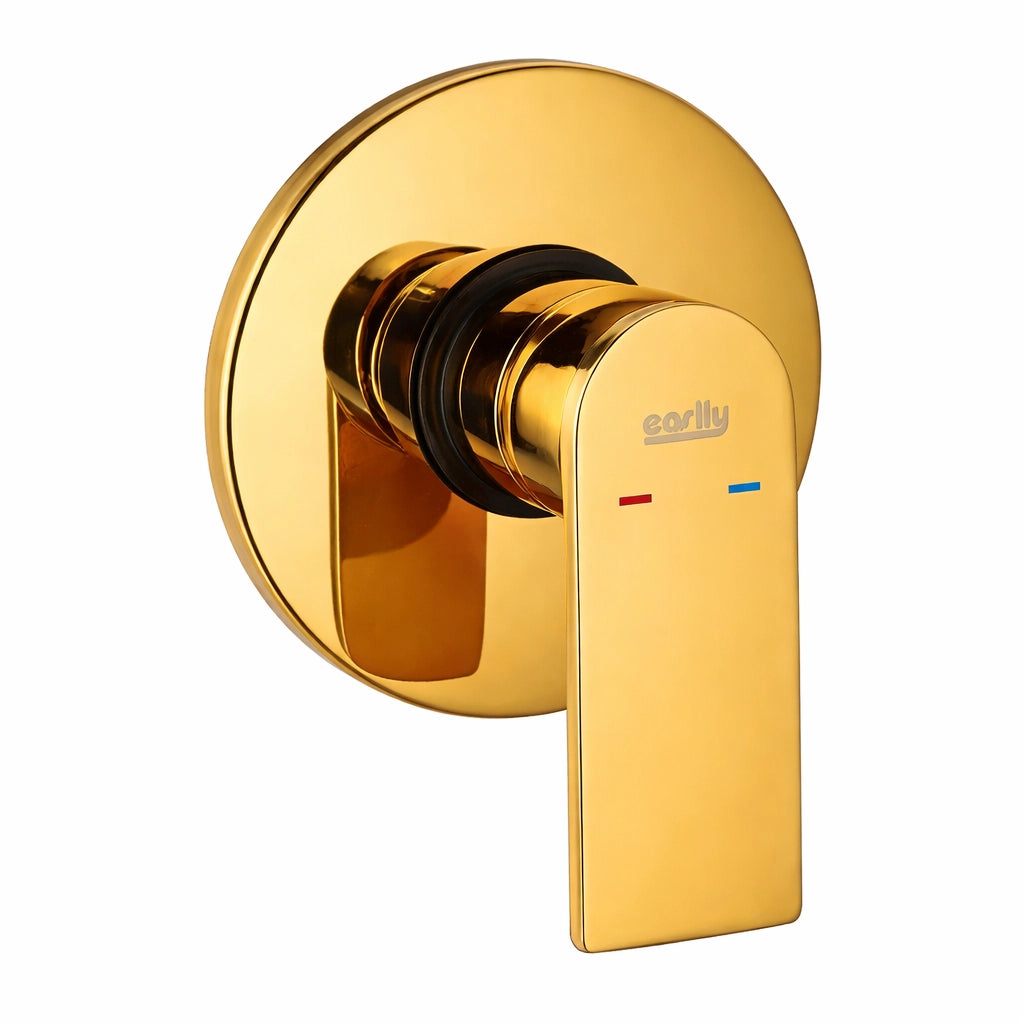 Miscelatore Per Doccia Ad Incasso Moderno Oro Monocomando a Parete 94016