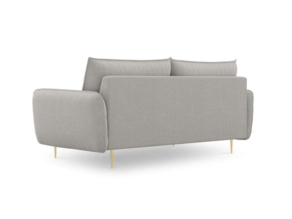 Cosmopolitan Design - Divano "Vienna" 3 posti in tessuto strutturato grigio chiaro 