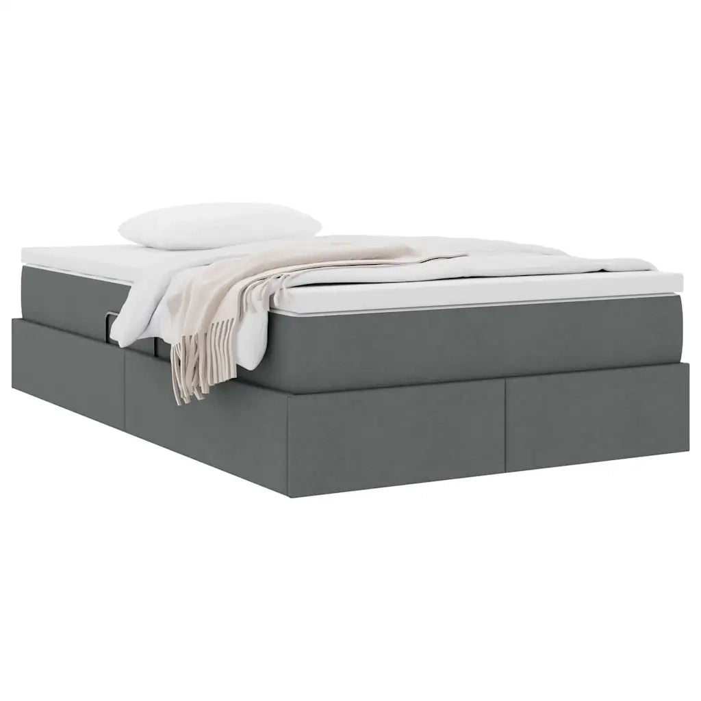 Letto con contenitore e materasso Grigio scuro 120 x 200 cm 3370219