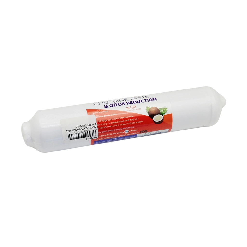 CARTUCCIA POST-FILTRANTE CARBON COCONUT- H. 10 attacco ad incastro- senza- pezzi 1