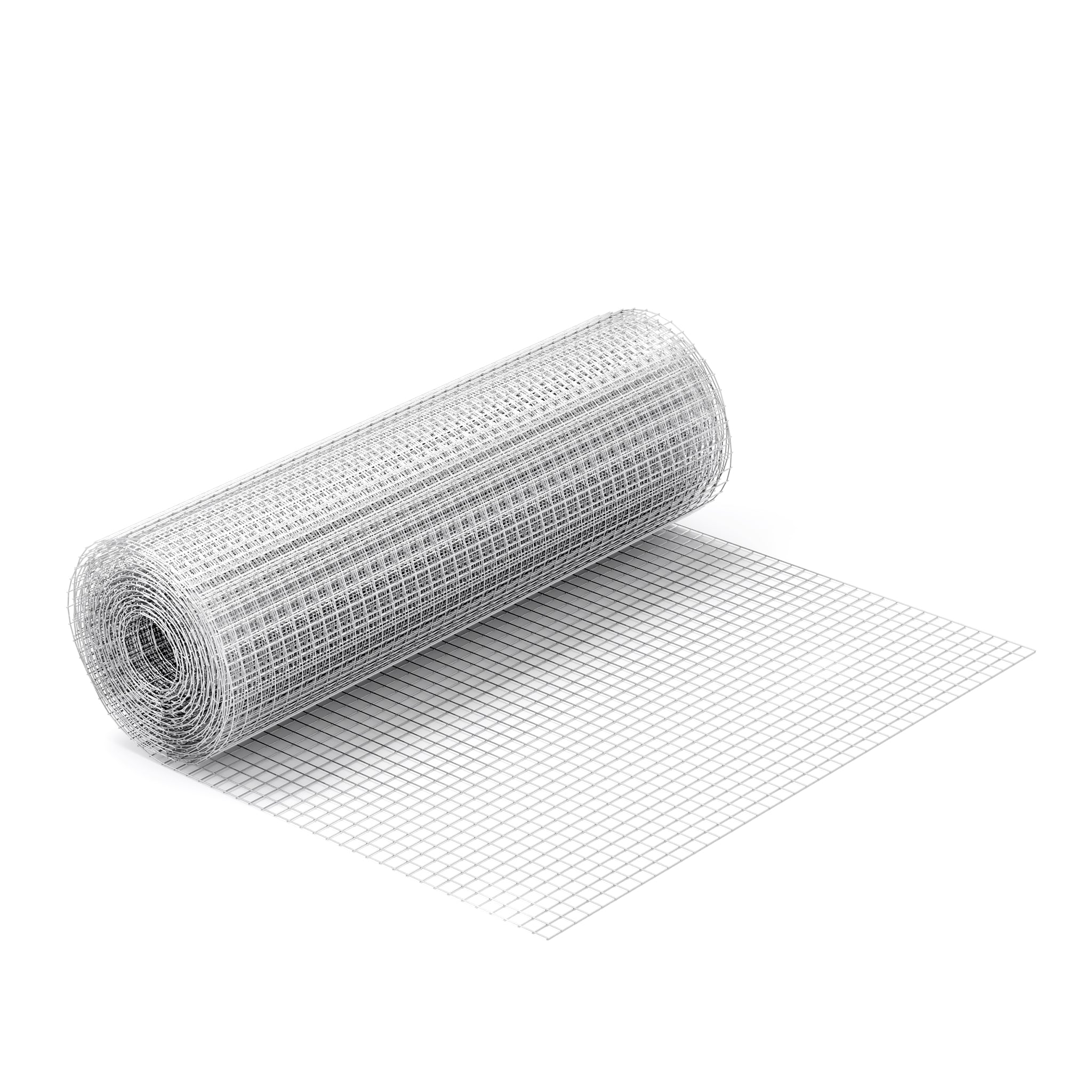 Rete metallica per voliera, recinzione Acciaio zincato Rotolo 1m x 25m Spessore 0,7mm Maglie 12x12mm