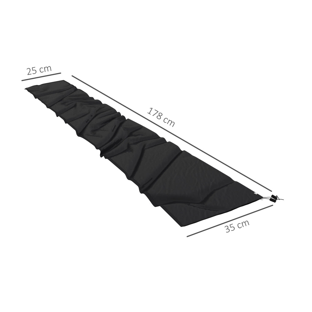 Copertura impermeabile per ombrellone con zip e cordino ¨C zephmum ¨C nero
