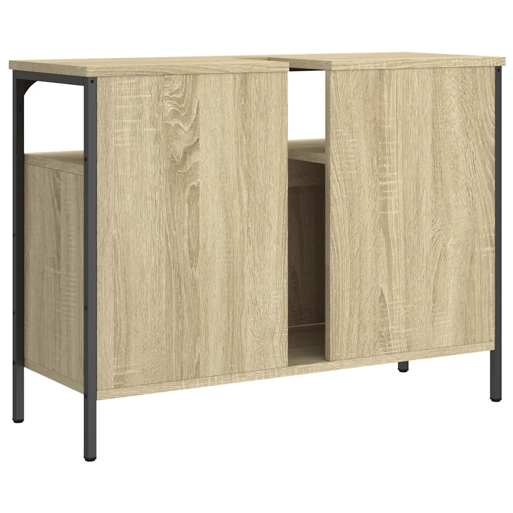 Mobile Lavabo Bagno Rovere Sonoma 80x30x60 cm Legno Multistrato 842442
