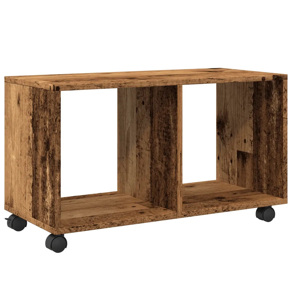 Mobiletto con Ruote Legno Antico 72x33x42,5 cm in Truciolato CFW5550022