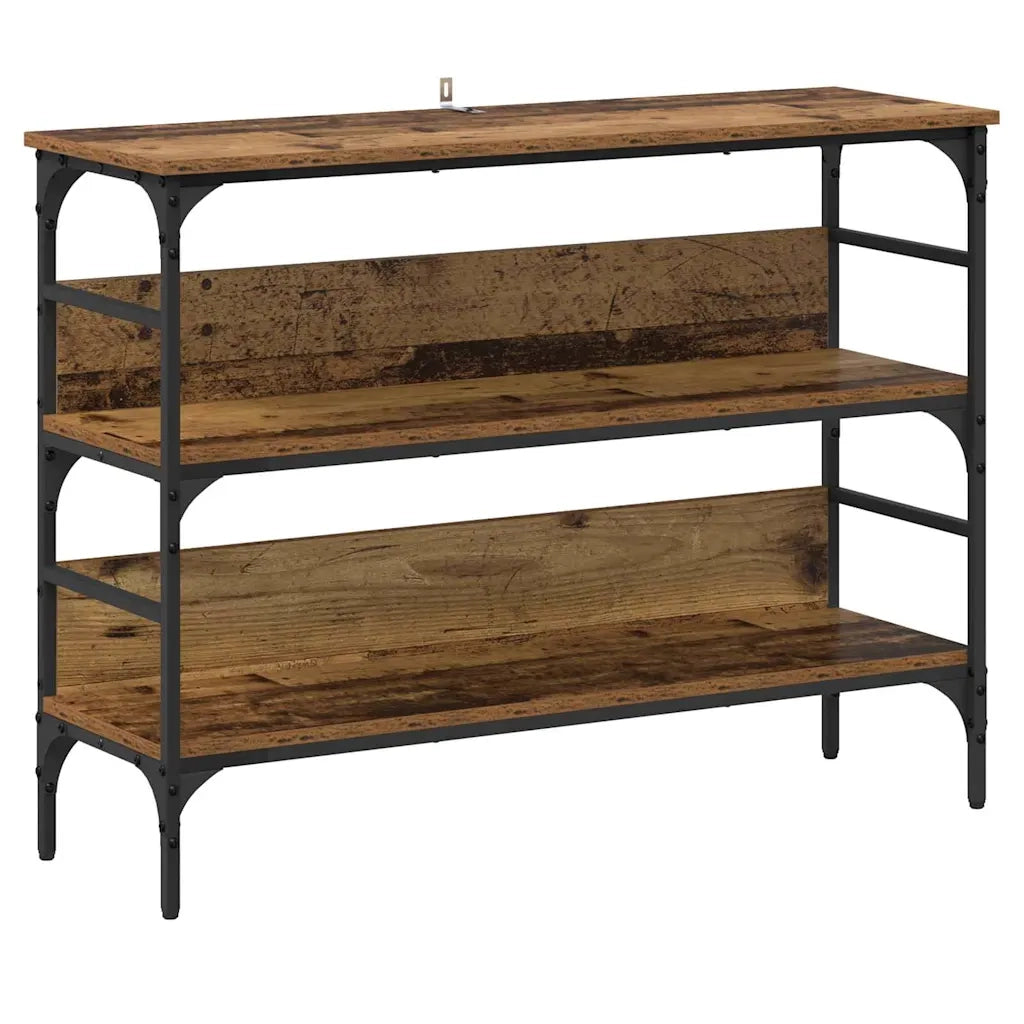 Tavolo consolle con lo scaffale Legno vecchio 100 x 32 x 75 cm 883553