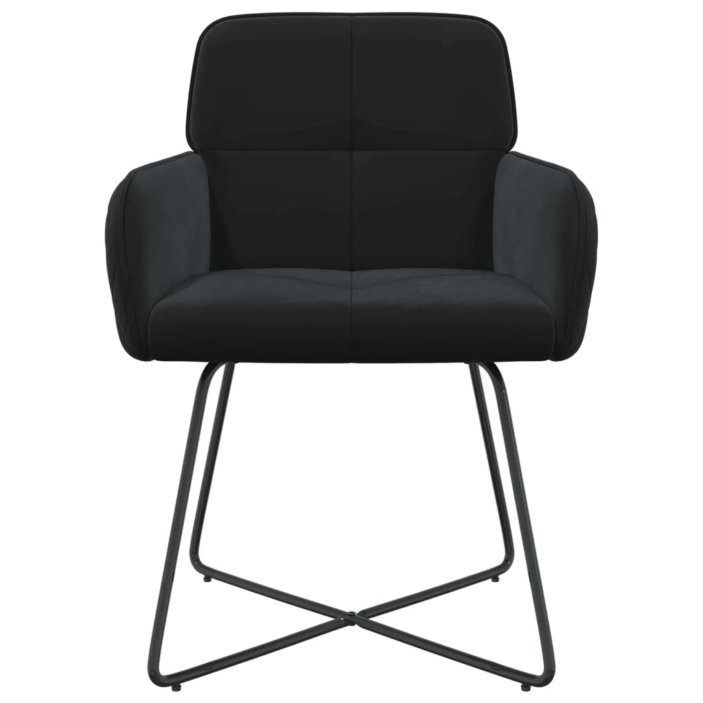 Sedie da pranzo 4 pcs Velluto (V) Nero 59 x 56,5 x 86 cm 3428214