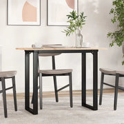 vidaXL Tavolo da Pranzo Telaio a O 100x50x75 cm Legno Pino e Acciaio