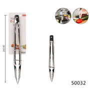 Trade Shop - Pinza Per Servire 12" 28cm In Acciaio Da Cucina Per Carne Insalata Pesce 50032 -