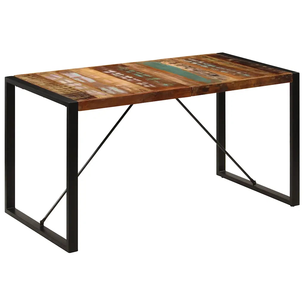 Tavolo da Pranzo 140x70x75 cm in Legno Massello di Recupero 247421