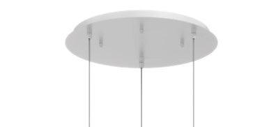 SOSPENSIONE BIANCO 3 LUCI TONDA VETRI 2X FU + 1X BR 1184BI-S3 T-FB