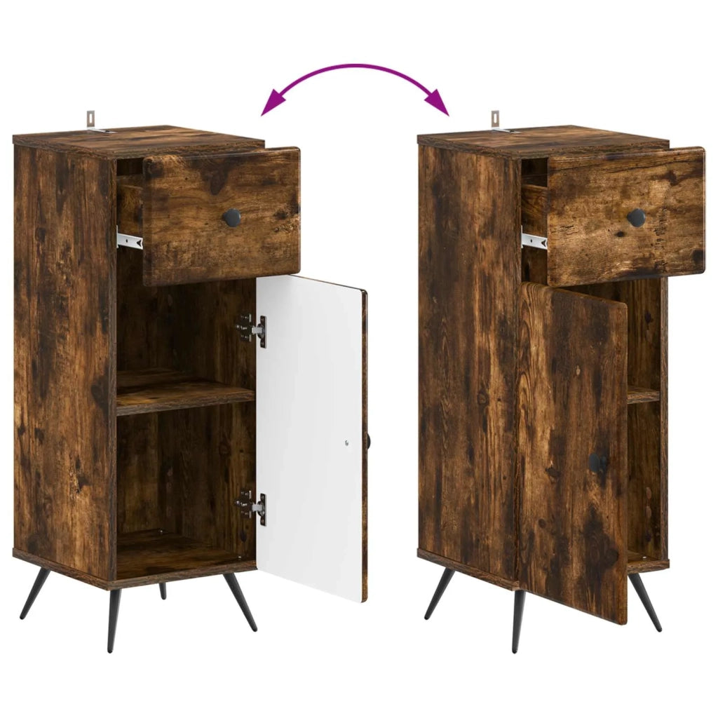Mobiletto da Bagno BREDA Rovere Fumo 30 x 31 x 80 cm 897490