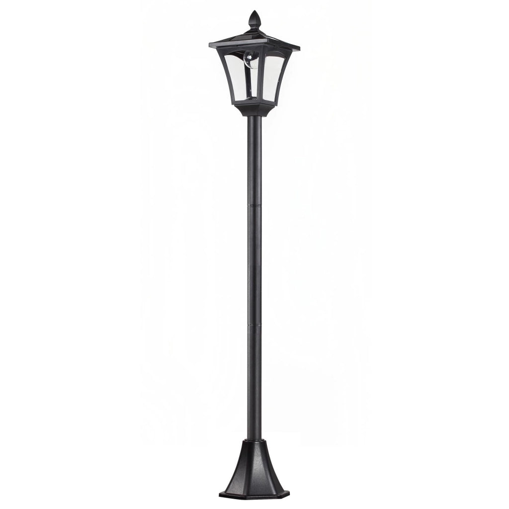 Lampione da Giardino Led a Energia Solare Nero 160 cm