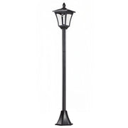 Lampione da Giardino Led a Energia Solare Nero 160 cm