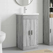 Mobile da bagno con lavabo Sonoma grigio 42 x 40 x 84,5 cm 890677
