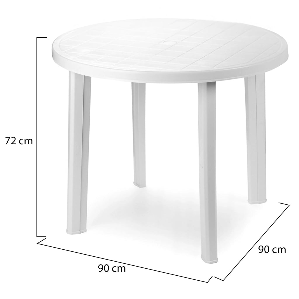 Brooksdale, Tavolo da Esterno 4 Posti Made in Italy, 90x90x72h cm Bianco