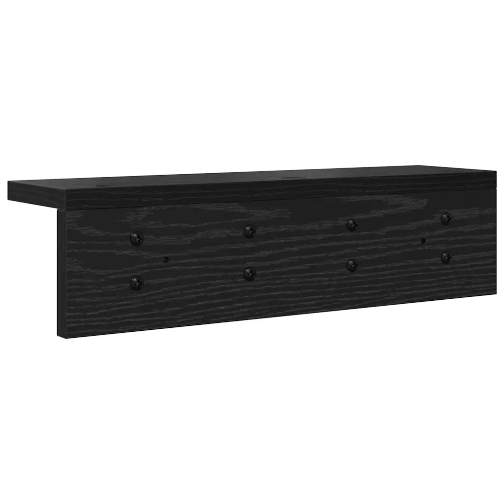 vidaXL Appendiabiti a muro Rovere nero 40 x 10.5 x 10.5 cm