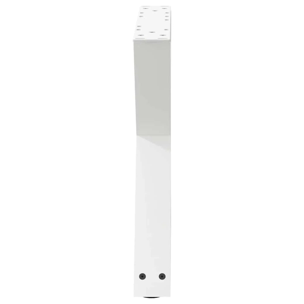 Set di 2 gambe regolabili per tavolino da caffè 50 x 42-43,3 cm design moderno soggiorno acciaio bianco 02_0056991