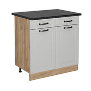 Vicco Mobiletto base per cucina Bianco casa di campagna 80 cm , PL Antracite