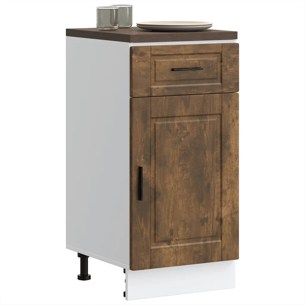 Base da Cucina Porto Rovere Fumo in Legno Multistrato 853952