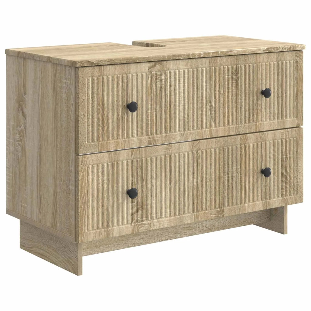 Set di Mobili da Bagno da 4 Pezzi EDE Rovere Sonoma 3417902