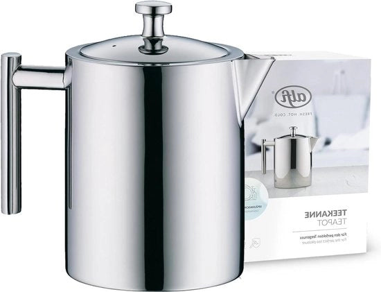 Pentola da Tè in Acciaio Inossidabile Liscio 14 L - Incluso Set di Infusione