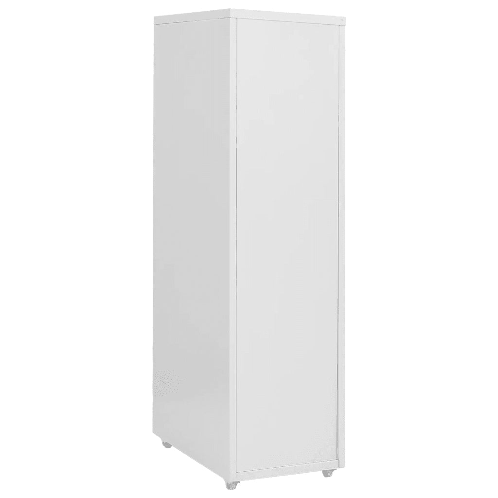 Schedario Mobile Grigio 28x41x109 cm in Metallo