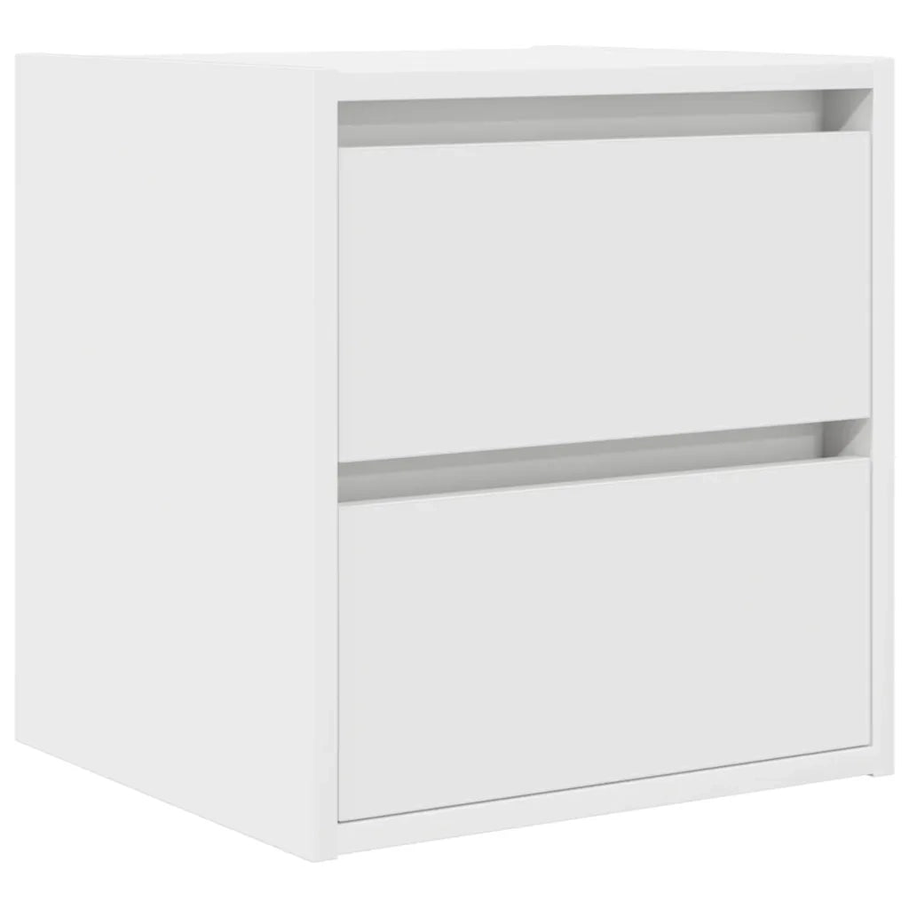 Comodini a Muro 2 pz Bianchi 38x34x40 cm