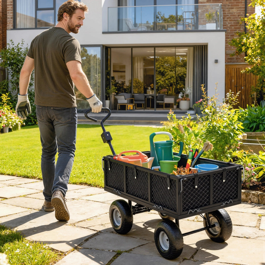 Carrello da giardino ¨C zephmum ¨C 300 kg, nero