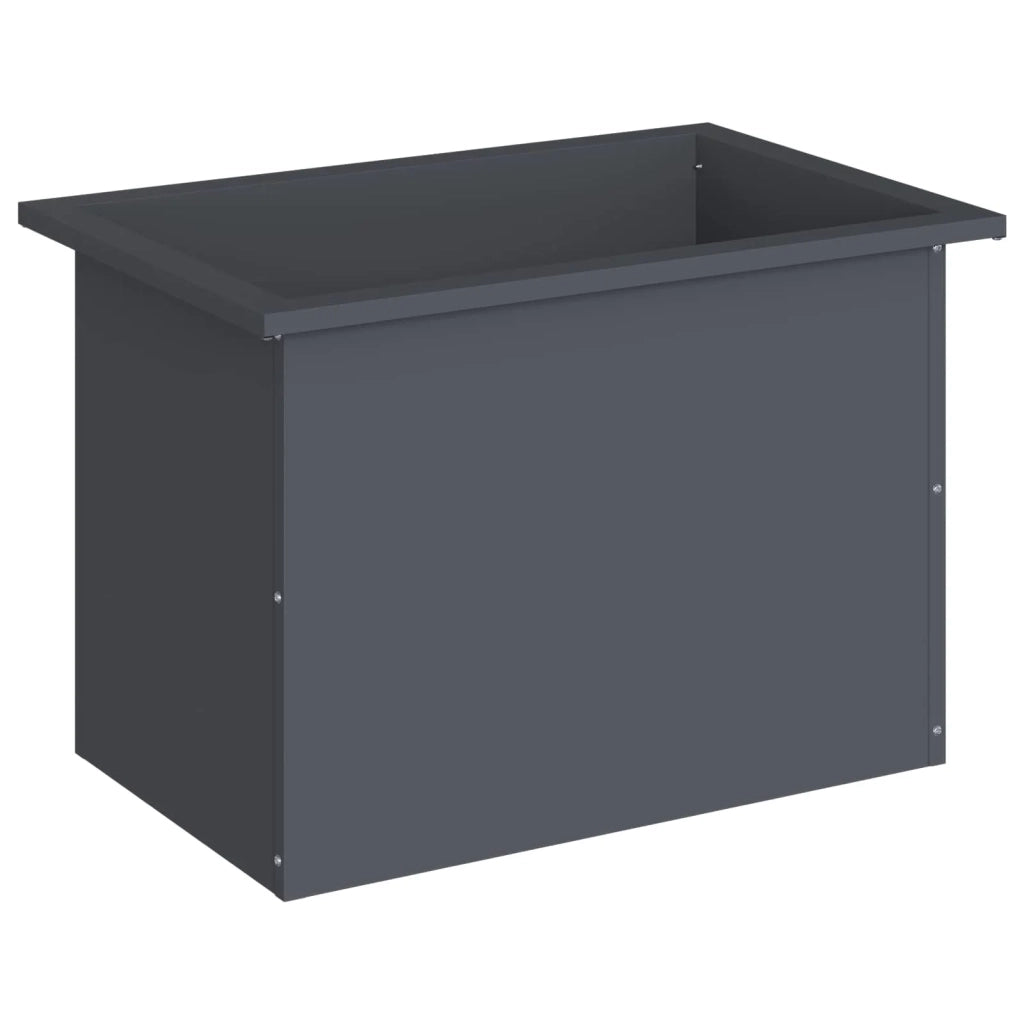 Fioriera da giardino con LED Antracite 40 x 60 x 40 cm Acciaio 8008144