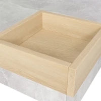 Tavolino da soggiorno, con scatola portaoggetti estraibile, 72×72×30 cm, Grigio