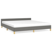 Letto matrimoniale | Letto per adulti | Giroletto senza Materasso Grigio Scuro 160x200 cm Tessuto