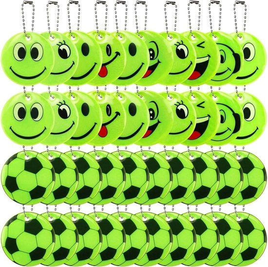 Hanger di sicurezza riflettente - 40 pezzi - per bambini e animali domestici - riflettente - per borsa scolastica - bicicletta e passeggiate - contenuto HTML.