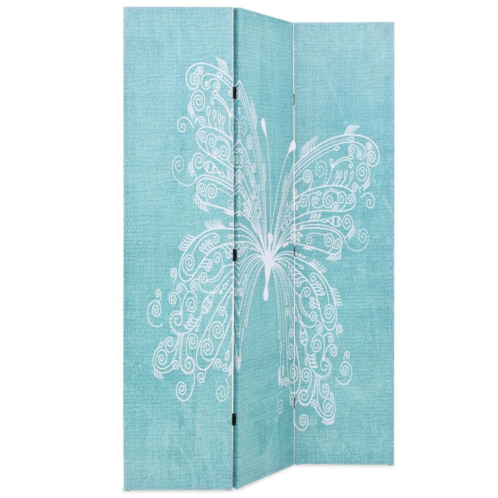 Paravento/divisorio/parete divisoria/decorazione/mobile 120 cm motivo farfalla blu 0802046