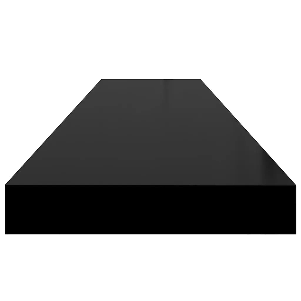 Scaffale a Parete Nero 120x23,5x3,8 cm in MDF 323841