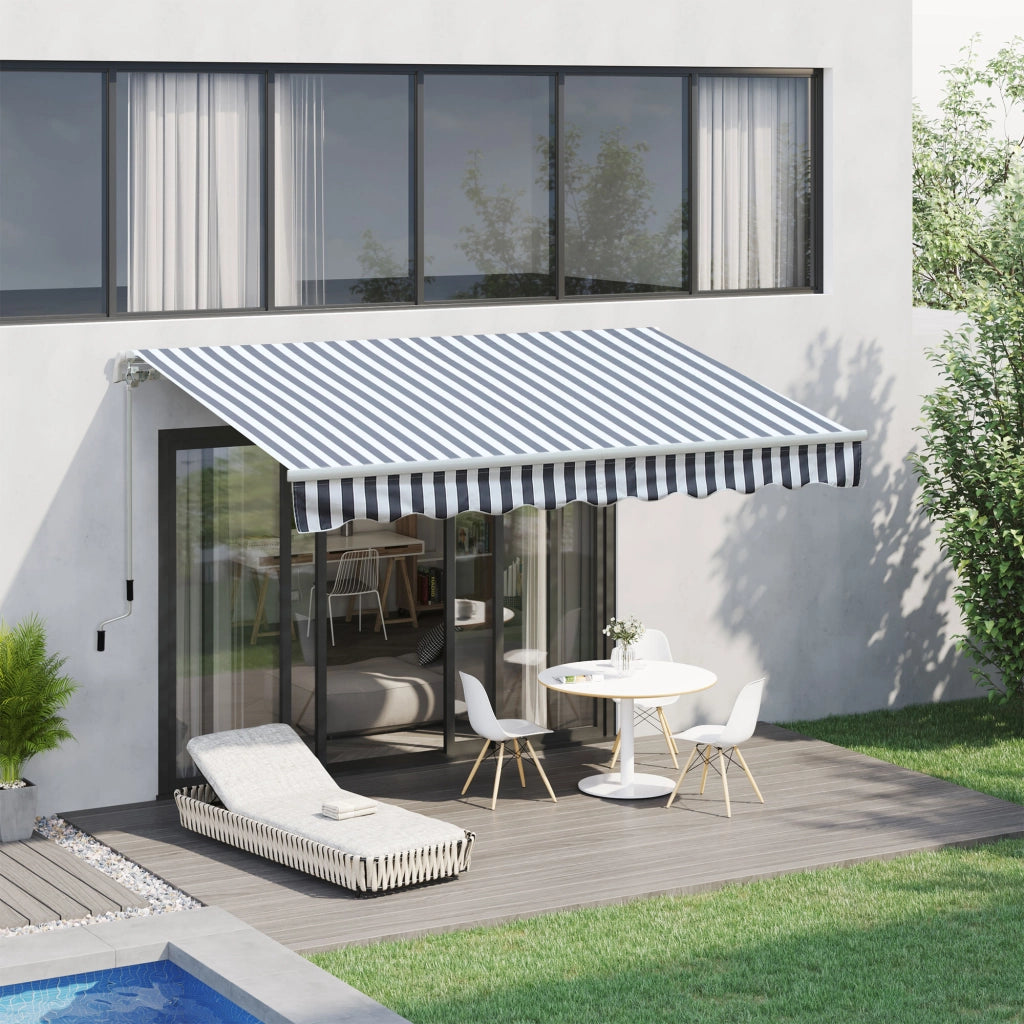 Tendone da balcone a bracci articolati ¨C zephmum ¨C grigio bianco 295x245 cm